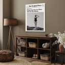 Vintage Trends Trendy Black and White Newspaper Modern Wall Art Woman Searches For Where Men Get The Audacity Poster Retro Girly Dorm Wall Decor12x18inch Unframed (style-6)