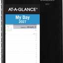 AT-A-GLANCE 2027 Appointment Book Planner, Daily, 5" x 8", Quarter-Hourly, DayMinder, Black (G1000027)
