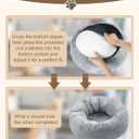 Orthopedic Dog Beds for Small Dogs 20 in, Small Dog Bed with Pocketed Coils and Soft Foam Support, Detachable Puppy Bed for Small Dogs and Cats, Round Flannel Anti-Anxiety Donut Dog Bed, Gray