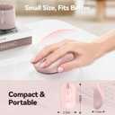 TECKNET Wireless Mouse for Laptop, 2.4G Silent Computer Mouse Quiet Click with 5 DPI Levels,Contoured Grip,Small Portable 30 Months Battery Cordless Mice for PC, Chromebook, Mac - Pink