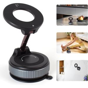 2025 Premium 360 Magnetic Car Phone Mount - Ultra-Strong Vacuum Suction for iPhone 16 Pro Max/Android - Foldable Adjustable Holder for Car/Truck/Gym/Home - Secure No-Slip Design (Black)