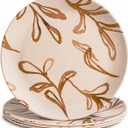 Nook Theory 4 Pack Reusable Bamboo Plates - Non-Toxic Toddler and Kids Plate, Dishwasher Safe, Not Microwavable Dinnerware (Wildflower 8")