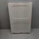 Slim Laundry Hamper with Lid, Rolling Laundry Basket with Wheels, 50L Tall Laundry Basket Plastic Made for Free Standing and Long Use, Handle and Wheels Easy to Transport to Laundry Room (1pack, milky white)