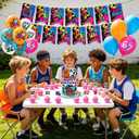 6 7 Sport Themed Birthday Party Decorations Supplies Six Seven Soccer Basketball Party Decorations Includes Happy Birthday Banner Balloons Cake Toppers Cupcake Toppers for Boys and Girls