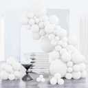 PartyWoo White Balloons, 85 pcs White Balloons Different Sizes Pack of 18 Inch 12 Inch 10 Inch 5 Inch for Balloon Garland Arch as Birthday Decorations, Wedding Decorations, Baby Shower Decorations