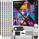 RGB Under Cabinet Lights with Motion Sensor, 6 Pre-Cut LED Strip Lights with Remote Control, Music Sync Color Changing Closet Lights, for Kitchen, Counter, Shelf, TV Backlight, Bookcase, 9.8ft