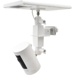 Aobelieve 2-in-1 Gutter Mount for Ring Solar Panel, Stick Up Cam Battery and Spotlight Cam Battery, White