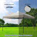 Joramoy 1010 Canopy Replacement Top Only, Waterproof Pop Up Canopy Tent Top Cover with Ropes, Instant Canopy Top Sunshade Sliver Coated for Outdoor Garden Patio Camping (Beige)