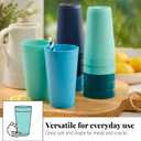US Acrylic Newport 20-ounce Unbreakable Plastic Stackable Water Tumblers in 4 Coastal Colors | Set of 12 Drinking Cups | Reusable, BPA-free, Made in the USA, Top-rack Dishwasher and Microwave Safe