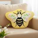 Spring Pillow Bee Throw Pillows Spring Decor Bee Gifts for Woman Adults Home Sofa Indoor Decor Gift