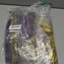 YESON Purple and Gold Tissue Paper Pom Poms Hanging Tissue Flowers Poms Decorations Pack of 12 for Wedding, Birthday,Party Backdrop Decor ect. (12", 10",Tissue Paper Flowers)