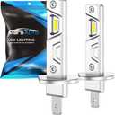 Marsauto H1 Fog Light Bulb, 800% Brightness H1 Fog Lights, 6500K White No Adapter Required, Upgraded 1:1 Mini Size Led Chips Fog Bulb for Car, Truck, SUV, Pack of 2