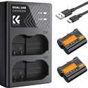 K&F CONCEPT 2100mAh EN-EL15 EN-EL15C Battery and Dual Slot Charger for Nikon ZR Z8 Battery Compatible with Nikon Z8 Zf Z7 Z7ii Z6 Z6ii D7500 D750 D850 D780 1V1 Camera