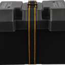 Attwood 9067-1 Vented Battery Box with Mounting Strap, Fits Group 27 Series Batteries, Black