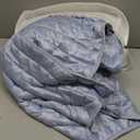 YnM Cooling Weighted Blanket for Adults, 15lbs Heavy Bed Throw for One Person of 140lbs, Perfect for Hot Sleepers or Warm Climates with Cooling Rayon/Glass Beads(60x80 Inches,Queen Bed, Blue Grey)