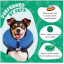 BENCMATE Inflatable Dog Cone Collar Alternative, Soft Dog Cone for Small Medium Large Dogs and Cats, Neck Recovery ECollar Donut Collar After Surgery (Large, Blue)