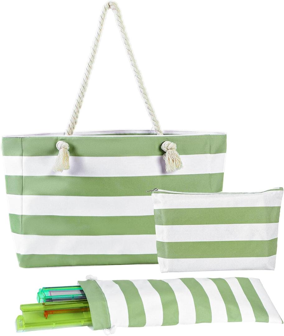 Empty Mahjong Tile Bag 3PS - Stripe American Mahjong Carrying Set Tote Bags for Tiles and Racks Storage (Case Only)