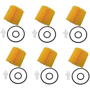 5 Pack，Pack of 6 Engine Oil Filter Compatible with Toyota Avalon Camry Highlander RAV4 Tacoma Sienna and More Replace 04152-YZZA1,04152-31090, 04152-YZZG1