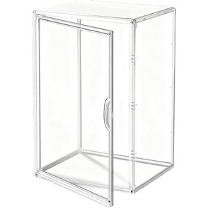 Jumbo Convertible Acrylic Display Case - 3-Tier or Open Space for 6"-18" Collectibles, Magnetic Door Removable Shelves for Statues & Plush Dolls (Extra Large 3-Tier (14.5"x11.5"x19.6"))