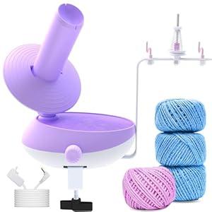 DAFENCHI Yarn Winder, Electric Yarn Winder Large Capacity Work with Yarn Swift, Automatic Yarn Ball Winder for Crocheting, Speed Adjustable Yarn Spinner for Yarn Winding, Easy to Use Yarn Cake Winder