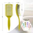 Curl Defining Brush, Vented Curly Hair Brush for Effortlessly Detangling Shaping and Defining Women's Men's Curls on All Wet or Dry Hair Types, Reduces Frizz (Matcha Green)