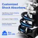 BlessReach All Terrain Foldable Knee Scooter Walker - Economical Knee Walker for Foot Injuries, Compact Crutches Alternative - Black
