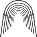 FOTMISHU 8pcs Garden Hoops for Raised Beds, 23.6" x 25.6 Greenhouse Hoops for Cover Garden Netting, Rust-Free Garden Tunnel, Reuseable Gardening Supplies for Plants (8pcs M- 23.6" x 25.6) (Black Detachable Style)