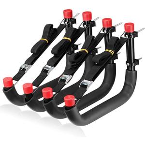 Heavy Duty Garage Storage Hooks, 13 Inch Arm Large Wall Mount Hanger with EVA Protector, Garage Racks & Organizer for Ladders, Folding Chairs, Kayak, Surfboard, Garden Tool