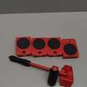 Furniture Lift Mover Tool Set, Heavy Appliance Furniture Movers Sliders with Wheels, 330lbs Capacity Mover Dolly with Lifter for Refrigerator, Sofa, Cabinet(Red)