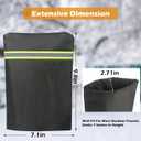 2 x Outdoor Faucet Covers for Winter, Pro 9.8" H x 7.1" W Outside Faucet Cover Freeze Protection, Upgraded Reusable Spigot Covers Winter Insulated for Outside Faucet with Reflective Strip, 6 Pack Black