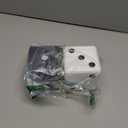 Jumbo Dice Decor, Set of 2, Natural Wood Decorations with Black and White Colors, Trendy Home Interior Centerpieces for Tables, Mantles, and Shelves