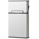 3 x Cigarette Case, Brushed Aluminium with Magnetic, Up to 20 Cigarettes for 100mm 100S Size (Gold)