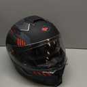 Motorcycle Helmets,Dual Visor Flip up Modular Full Face Helmet (XL)