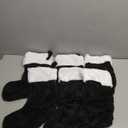 ANVAVO 6 Pack Christmas Stockings 18 Inch Soft Classic Black Plush Stockings Xmas Fireplace Hanging Stockings Fireplace Decorations Plush Fur Cuff Stockings for Holiday Xmas Party Decorations 6 Pcs