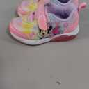 Disney Girls Minnie Mouse Light Up Laceless Running Shoes (Size 8 Toddler ) (Pink Multi)