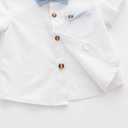 Baby Boys Gentleman Shorts Sets, Infant Outfits Suits, Shirt+Shorts+Bow Tie+Suspenders, 5-6 Y