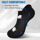 6 Pairs Mens Womans Mixed Ankle Socks Athletic running, cycling, and walking Cushioned Sole Socks With Tab US 6-9