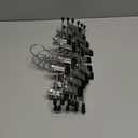 IEOKE Pants Hangers with Clips: 12Pack Skirt Hangers for Women Metal Adjustable Trouser Hangers for Jeans Shorts Dress - Black