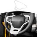 for Bronco White Interior Accessories for Ford Bronco 2021 up Steering Wheel Panel Trim (Not fit Sport)