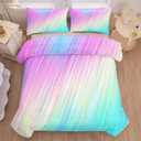 Bodhi Pink Full Comforter Set,Comforter Set for Girls,tie dye Bedding Set for Kids,Kids Girls Bedding Sets,Full Comforter Sets for Girls,3PCS Rainbow Bedding Set with Pillowcase