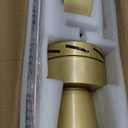 60 inch Flush Mount Ceiling Fans with Lights and Remote, Low Profile Ceiling Fan with Light for Living Room Bedoom6 Speed Reversible8 Blades and 9 Lights3 CCTBlack Gold