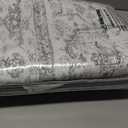 PureCozy Grey 4x5 Entryway Rug Vintage Area Carpet Indoor Kitchen Washable Neutral Door Mat Entrance Small Low Pile Traditional Distressed Gray Retro Accent Throw Rug Non Slip Office Bathroom