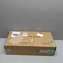 Bathroom Wall Cabinet, Medicine Cabinet with Open Partition and Towel Bar, Rustic Storage Cabinet with Open and Hidden Storage Space, for Bathroom, Living Room, Kitchen, White and Walnut (7.1"D x 18.9"W x 24.8"H)