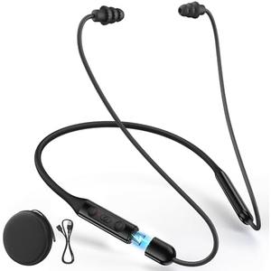 Bluetooth 6.0 Earplug Headphones with 40H Playtime & OSHA Compliant 29dB Noise Reduction Hearing Protection, Rechargeable Wireless Neckband Earbuds w/Mic, IPX6 Waterproof for Construction, Workshop