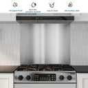 12 x 30-inch Reversible Stainless Steel Backsplash for Kitchen wallSplatter Guard and Cooking Shield Range Hood Accessories to Keep Kitchen Clean Four Pre Drilled Holes for Easy Installation