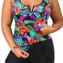Daci Women's Plus Size Tankini Swimsuit - Two Piece Bathing Suit with Shorts Tummy Control Swimwear with V-Wire 2025