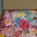 210 Pcs Mini Silk Flower Heads Small Fake Rose Daisy Faux Flowers Bulk for Crafts Artificial Loose Fabric Flowers Heads Sunflower Bulk for Wedding Hair Cap Dresses Decorations (Bright Pink Mixed)