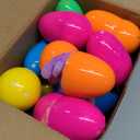 JOYIN 24 Pcs Filled Easter Eggs Plush Toy, Bright Colorful Eggs Prefilled with Variety Plush Bunnies for Kids Toddlers, Easter Basket Stuffers and Party Favors