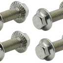 Stainless Steel Flange Screws, Flange Bolts, Exhaust Manifold Hardware Kit (Bolts&Nuts) M10X1.5-35mm (4-Pack)