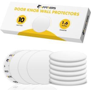 Door Stoppers for Wall  Clean and Dry Surface Required for Strong Adhesive, Sound Dampener Door Knob Wall Protector, Silicone Door Stop Bumpers Guard for Walls (10, Small -1.6")